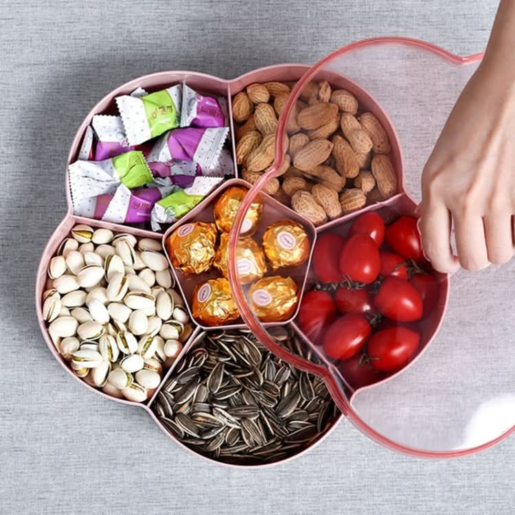 Flower-shaped Transparent Wedding Candy Snack Dried Fruit Storage Box Reluova