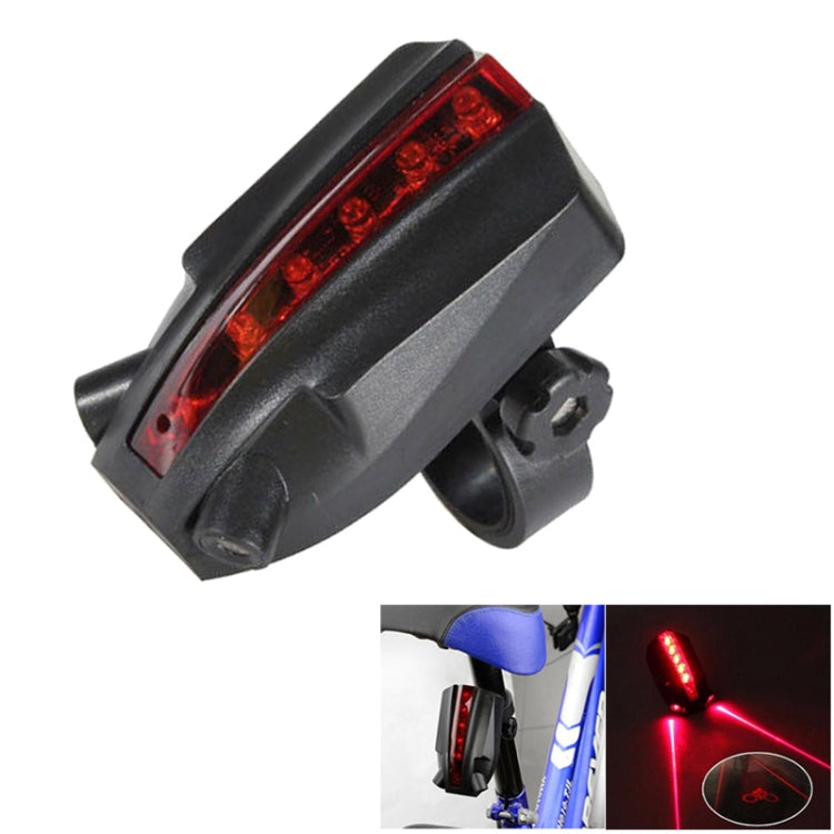 Bicycle Taillights 2 Laser Beams +5 Superbright Red LED Indicators with Safety Warning Bicycle Logo Reluova