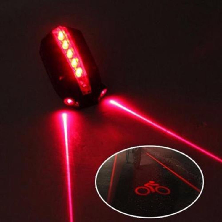 Bicycle Taillights 2 Laser Beams +5 Superbright Red LED Indicators with Safety Warning Bicycle Logo Reluova