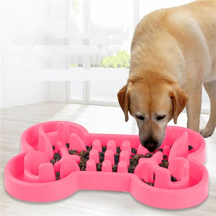 Pet Dog Supplies Bone Puzzle Silicone Slow Food Anti-choke Bowl Tableware - Reluova