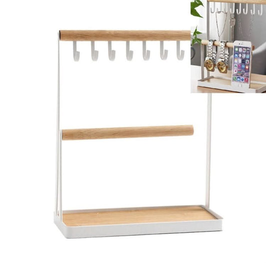 Hook Jewelry Rack Mobile Phone Jewelry Glasses Desktop Two-layer Display Rack