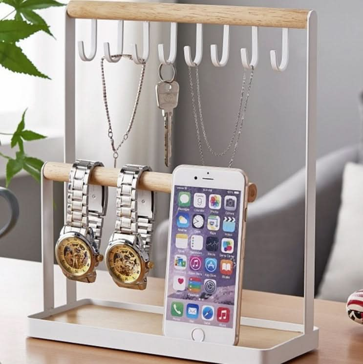 Hook Jewelry Rack Mobile Phone Jewelry Glasses Desktop Two-layer Display Rack