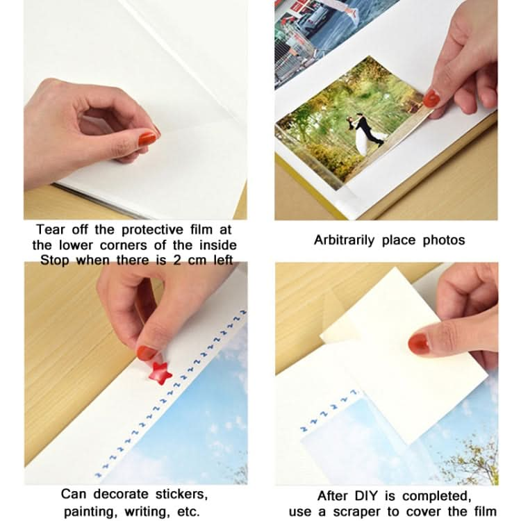 Retro Art DIY Handmade Photo Album Self-Adhesive Film Album