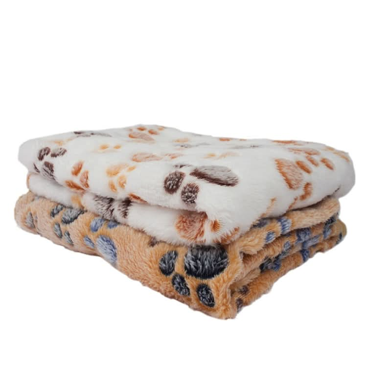 Soft Pet Blanket Winter Dog Cat Bed Mat Foot Print Warm Sleeping Mattress Small Medium Dogs Cats Coral Fleece Pet Supplies - Reluova