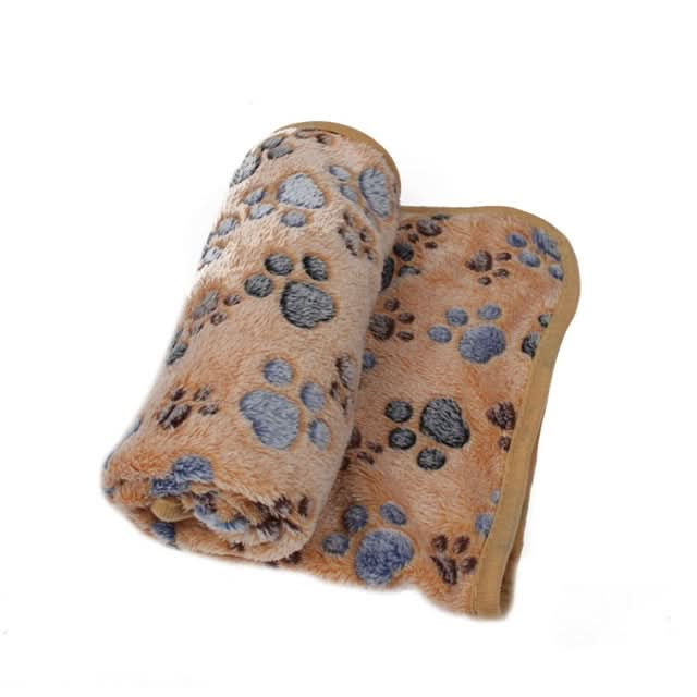 Soft Pet Blanket Winter Dog Cat Bed Mat Foot Print Warm Sleeping Mattress Small Medium Dogs Cats Coral Fleece Pet Supplies - Reluova