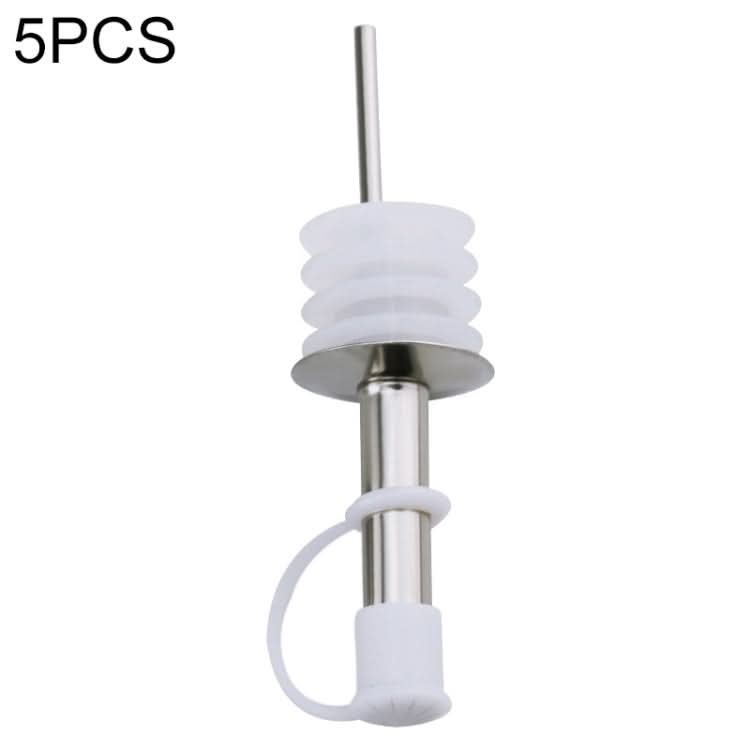 5 PCS Glass Bottle Stopper Stainless Steel Oil Stopper Silicone Stopper - Reluova