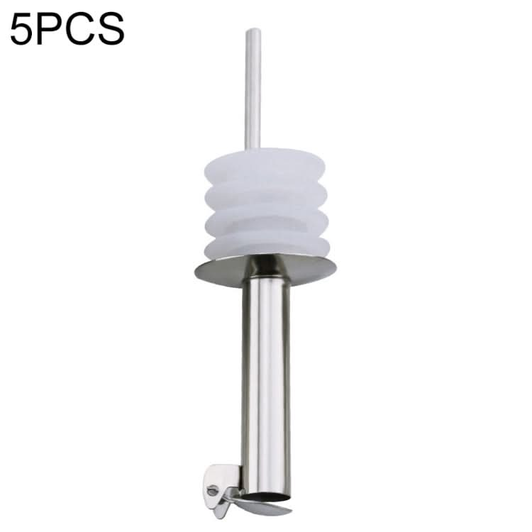 5 PCS Glass Bottle Stopper Stainless Steel Oil Stopper Silicone Stopper - Reluova