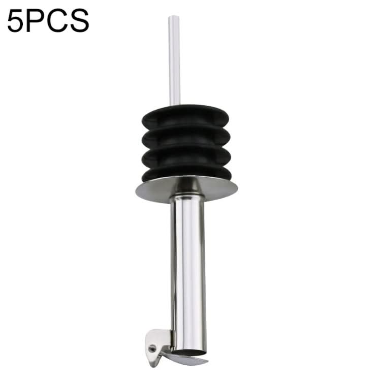 5 PCS Glass Bottle Stopper Stainless Steel Oil Stopper Silicone Stopper - Reluova