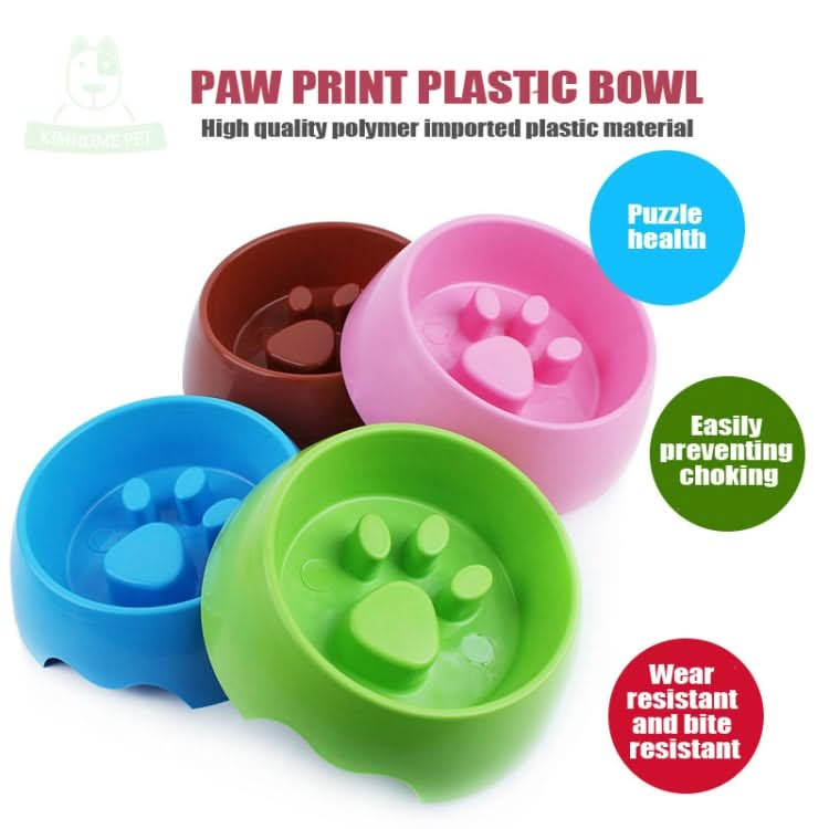 Anti-choking Pet Bowl Slow Food Dog Print Food Bowl - Reluova