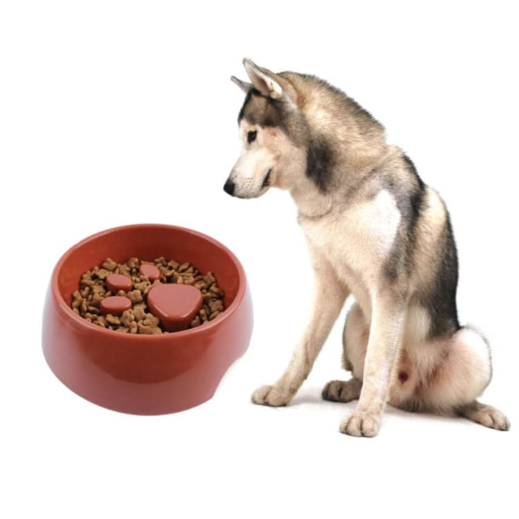 Anti-choking Pet Bowl Slow Food Dog Print Food Bowl - Reluova