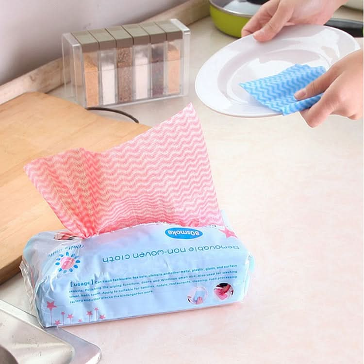 80 Sheet Pull-type Environmental Protection Disposable Non-woven DishCloth-Reluova