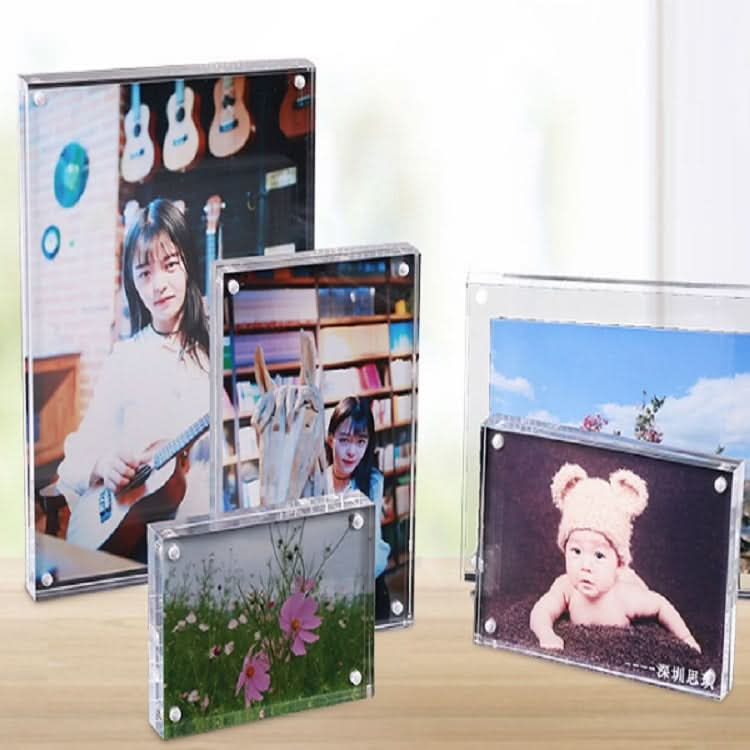 Magnetic Acrylic Transparent Rectangle Photo Frame Creative Birthday Photo Frame Reluova