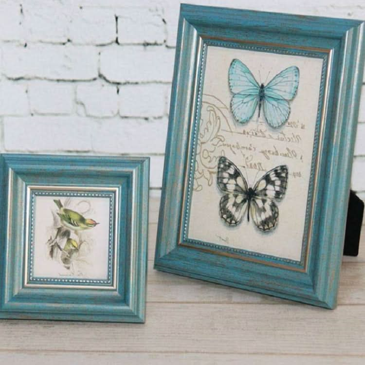 Retro Resin Wood Frame Simple Horizontal and Vertical Universal Frame