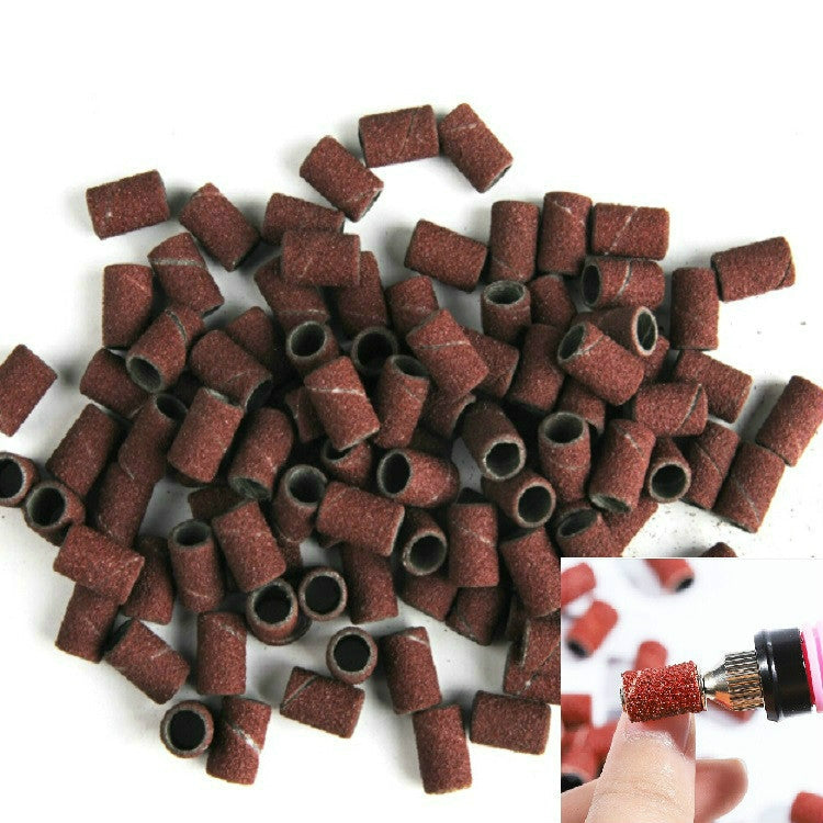 100pcs / Pack Nail Art Electric Grinder Accessories Sandpaper Ring Sand Cloth Ring Grinding Ring