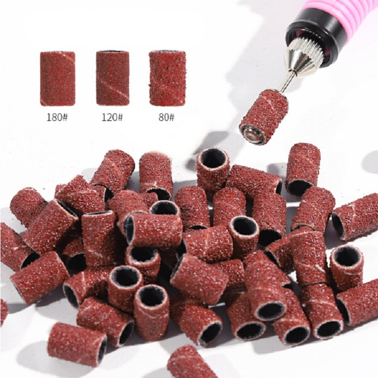 100pcs / Pack Nail Art Electric Grinder Accessories Sandpaper Ring Sand Cloth Ring Grinding Ring