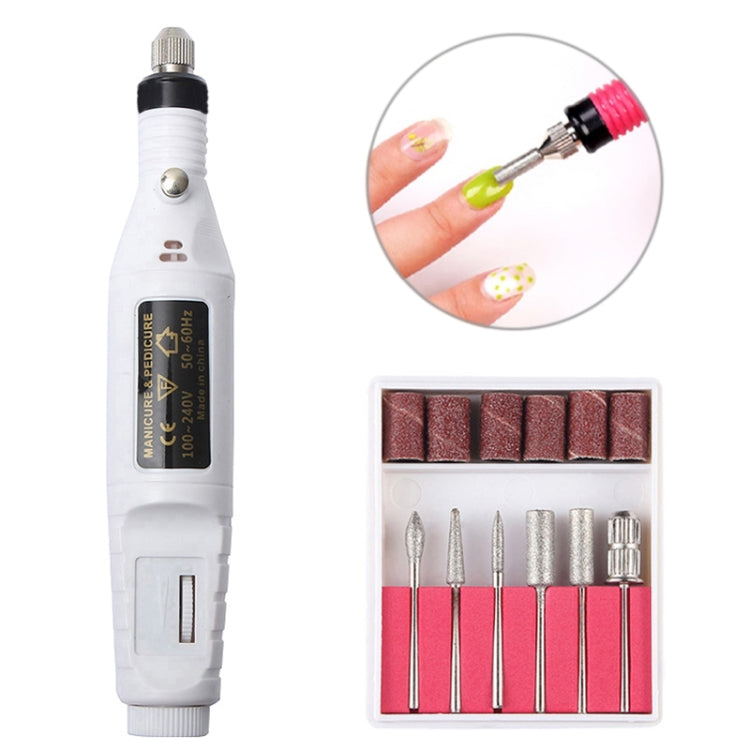 1 Set Power Professional Electric Manicure Machine Pen Pedicure Nail File Nail Tools 6 bits Drill Nail Drill Machine