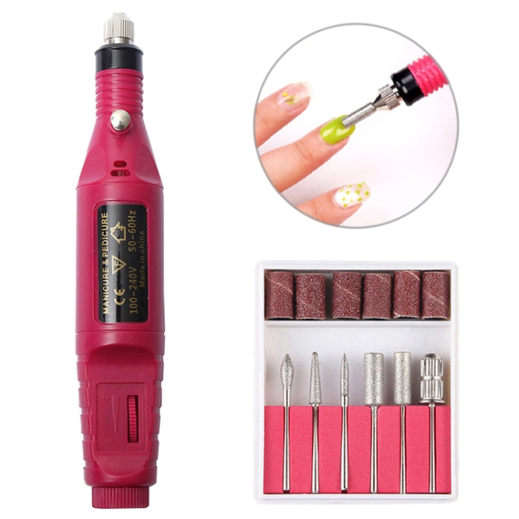 1 Set Power Professional Electric Manicure Machine Pen Pedicure Nail File Nail Tools 6 bits Drill Nail Drill Machine