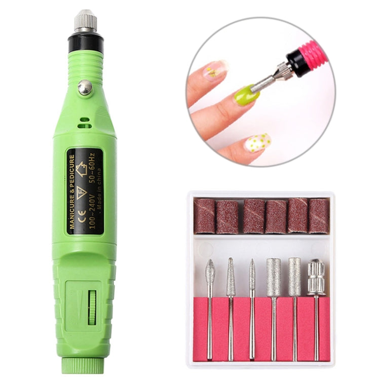 1 Set Power Professional Electric Manicure Machine Pen Pedicure Nail File Nail Tools 6 bits Drill Nail Drill Machine