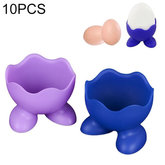 10 PCS Creative Environmentally Friendly Kitchen Gadgets Resistant Silicone Egg Cooker Food Grade Egg Tray - Reluova