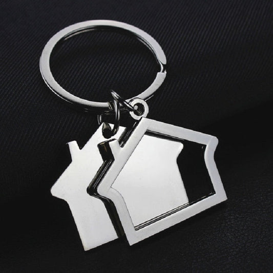 2 PCS Creative House Keychain Cottage Small Gift Pendant