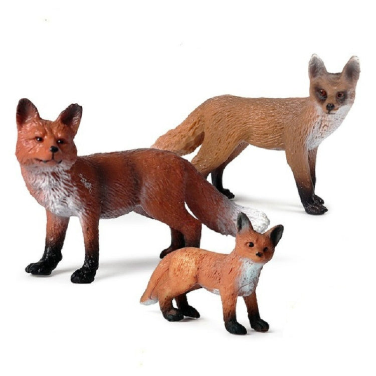 Solid Simulation Wild Animal Toy Fox Model