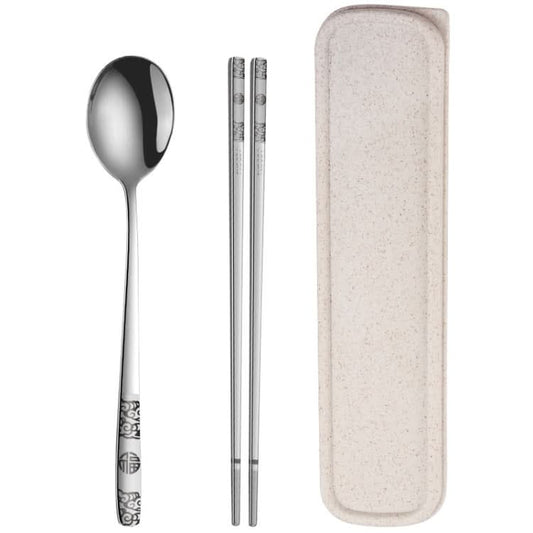 Stainless Steel Tableware Student Office Worker Portable Tableware Set - Reluova