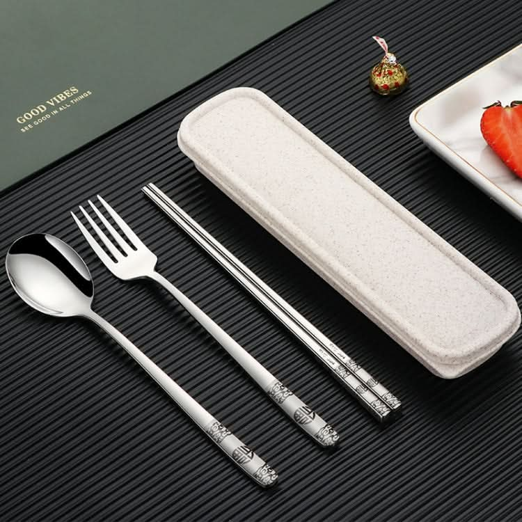 Stainless Steel Tableware Student Office Worker Portable Tableware Set - Reluova