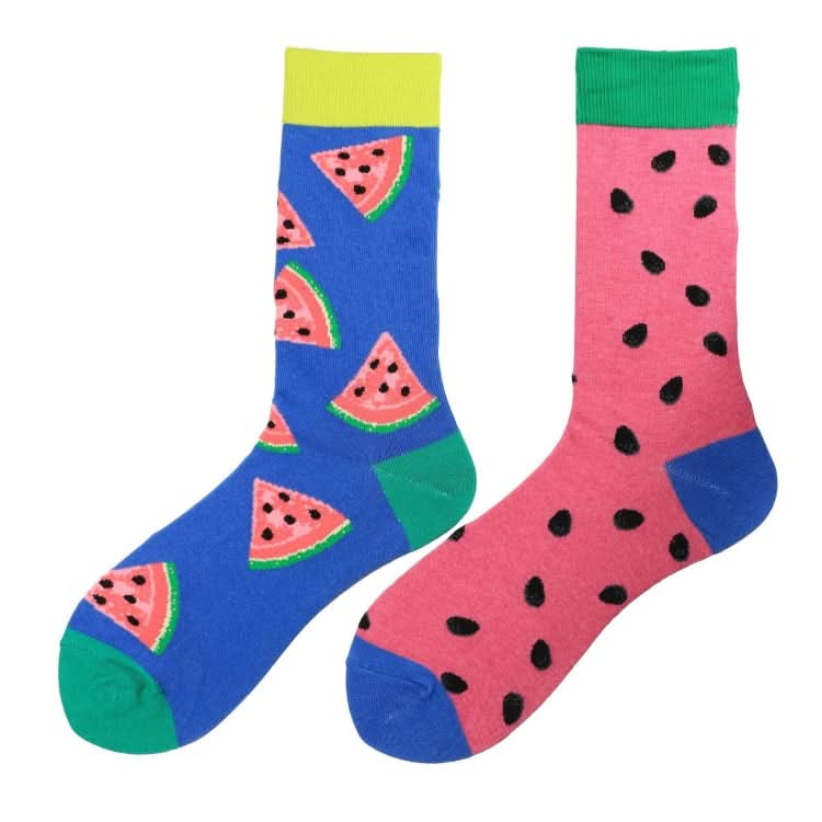 Trendy Asymmetric Fashion Medium Tube Colorful Skateboard Male Socks Reluova