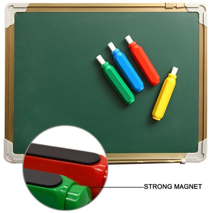 Magnetic Chalk Holder Dustless Double Spring Chalk Pen Holder Auto-adjust Chalk Clip, Ramdom Color Reluova