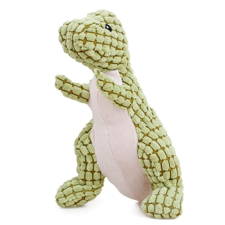 3372 Dinosaur Shape Plush Chew Molar Squeaky Toys for Pet Dogs to Clean the Teeth(Green)-Reluova