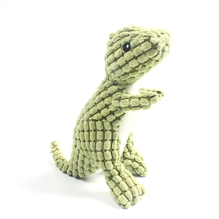 3372 Dinosaur Shape Plush Chew Molar Squeaky Toys for Pet Dogs to Clean the Teeth(Green)-Reluova