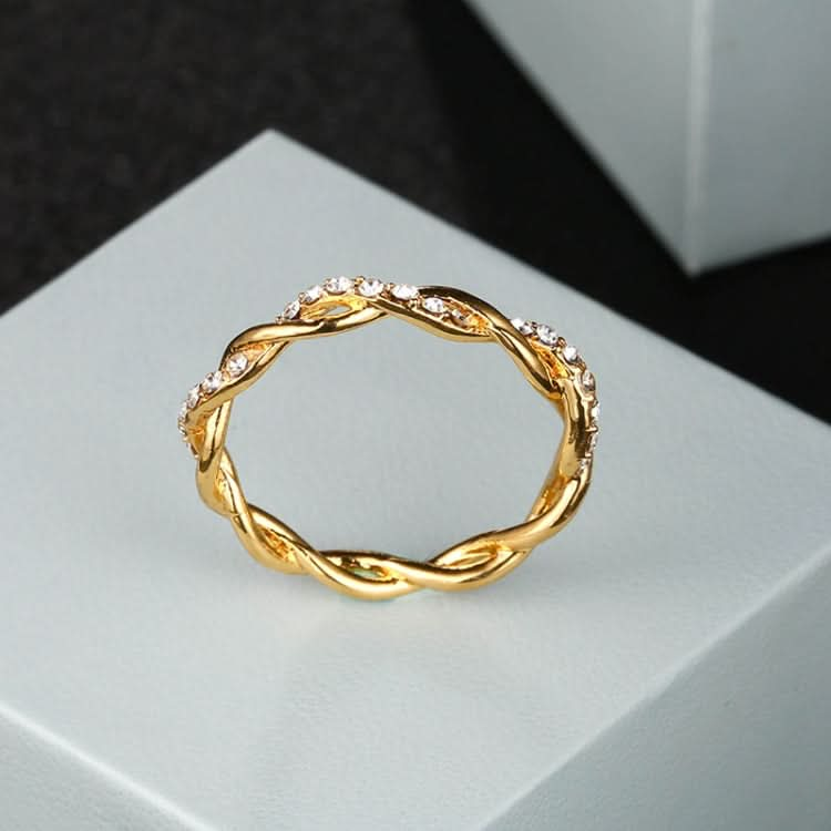 Woman Classical Cubic Zirconia Twist Shape Ring