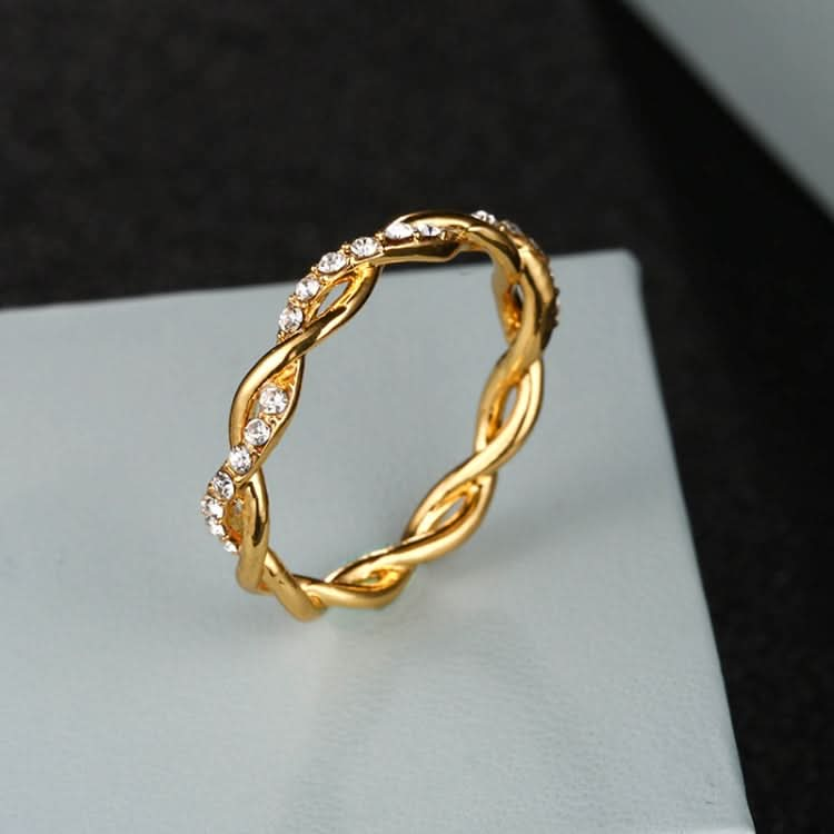 Woman Classical Cubic Zirconia Twist Shape Ring