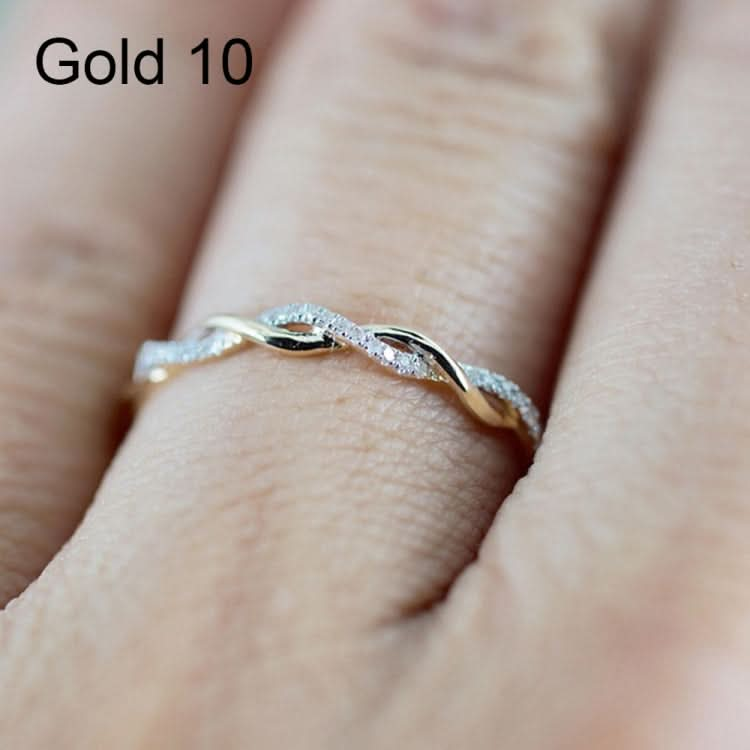 Woman Classical Cubic Zirconia Twist Shape Ring