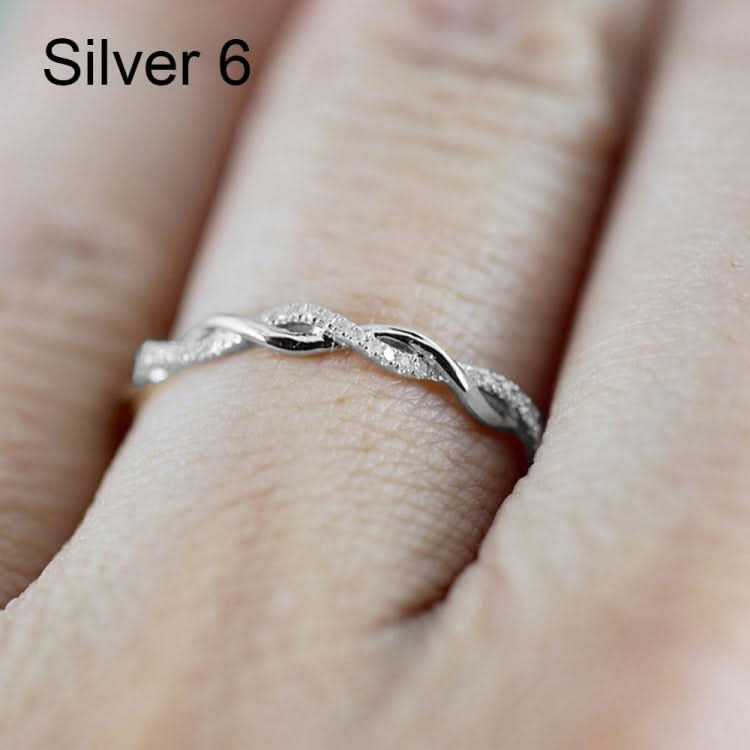 Woman Classical Cubic Zirconia Twist Shape Ring