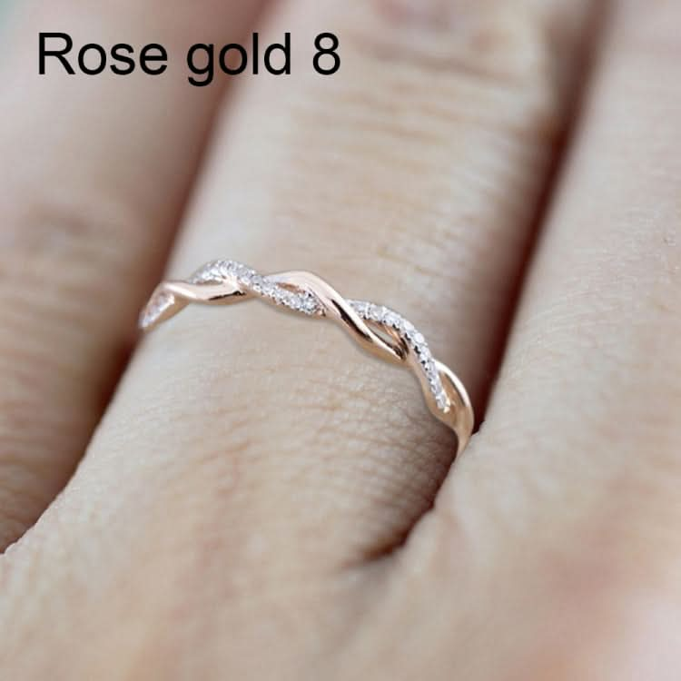 Woman Classical Cubic Zirconia Twist Shape Ring