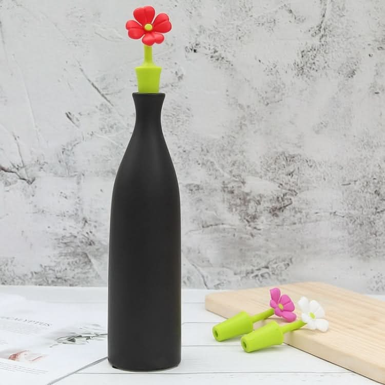 3 PCS Creative Wine Drink Preservation Stopper Flower Silicone Wine Stopper-Reluova