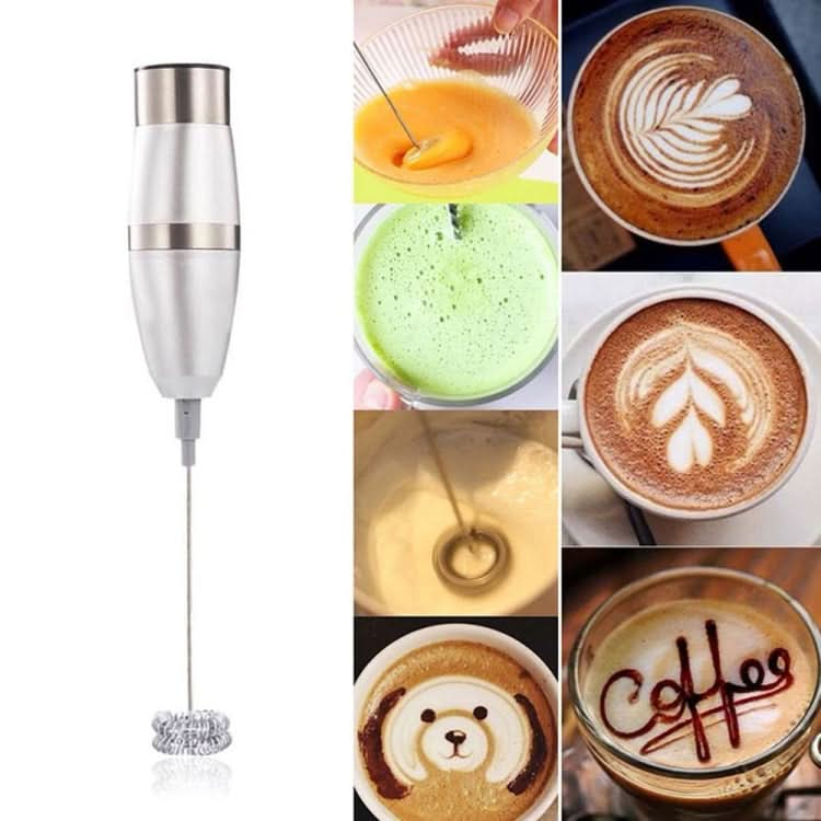 Electric Milk Frother Foamer Double Spring Triple Spring Stainless Steel Mixer - Reluova