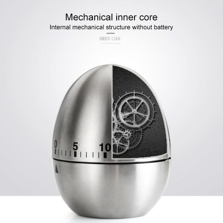 Mechanical Egg Kitchen Cooking Timer Alarm 60 Minutes Stainless Steel  Kitchen Tools - Reluova