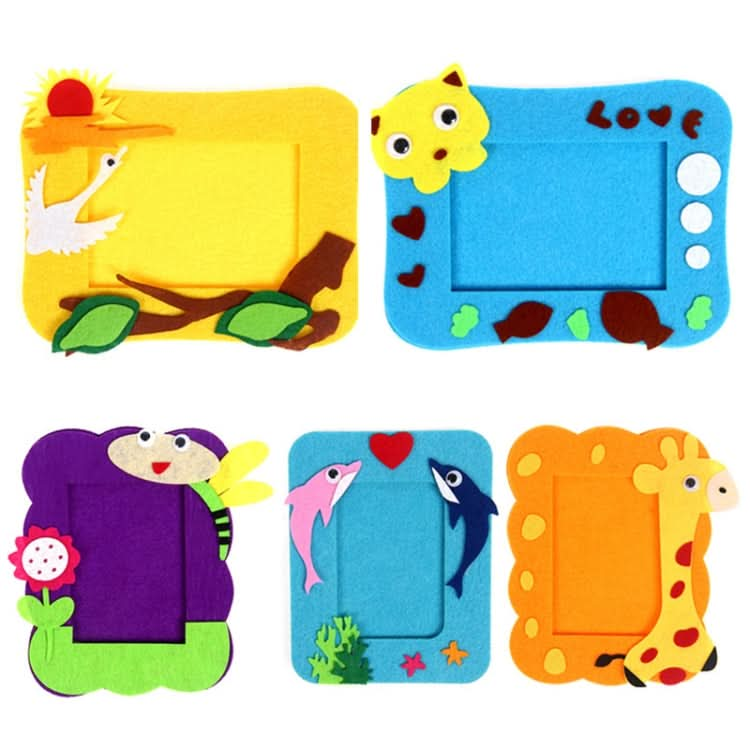 3 PCS Nonwovens Cartoon Animal Photo Frame-Reluova