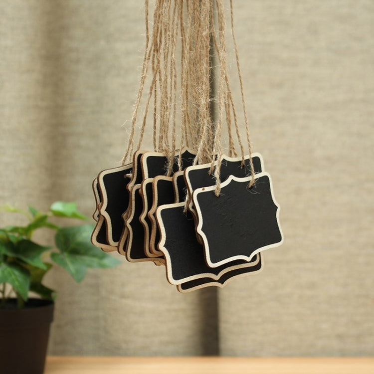 12 PCS Mini Blackboard Wood Message Board Chalkboard with String Wedding Home Party Decor