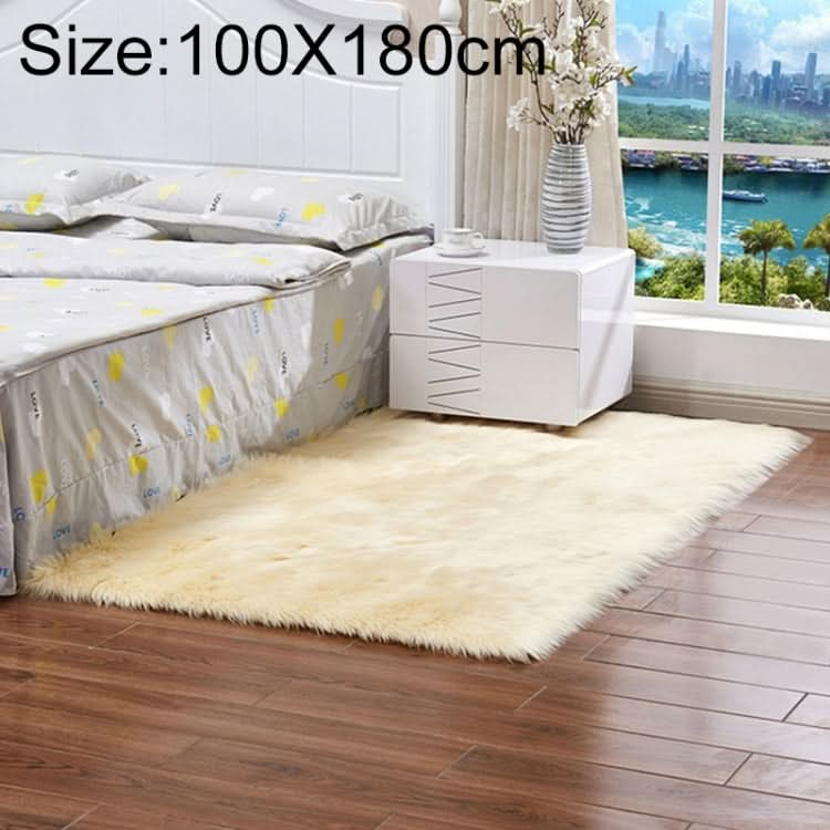 Luxury Rectangle Square Soft Artificial Wool Sheepskin Fluffy Rug Fur Carpet, Series 1 Reluova