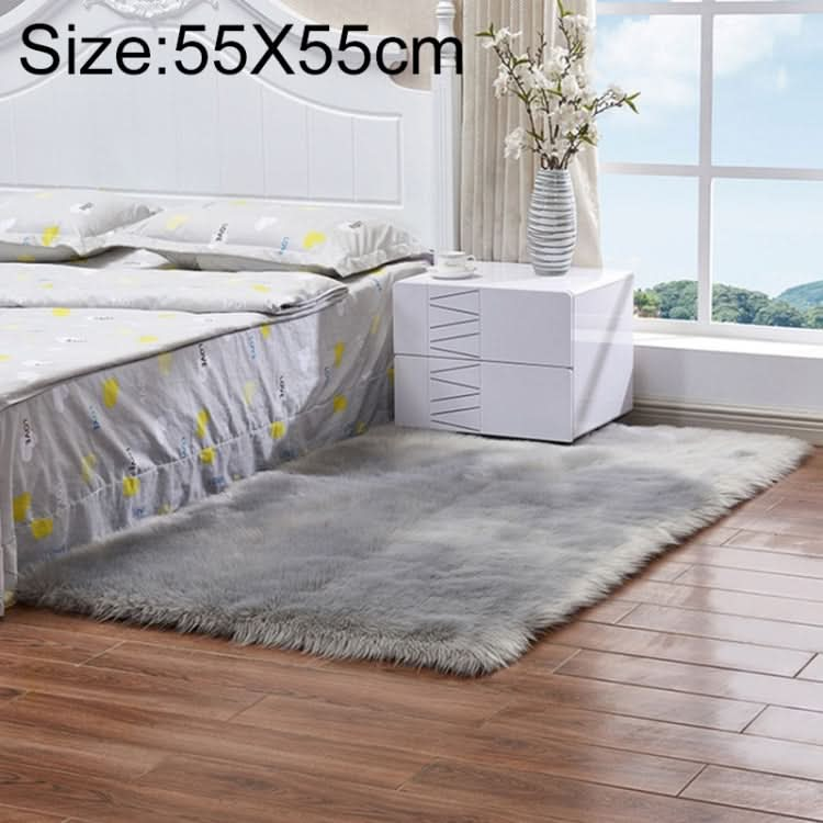 Luxury Rectangle Square Soft Artificial Wool Sheepskin Fluffy Rug Fur Carpet, Series 1 Reluova