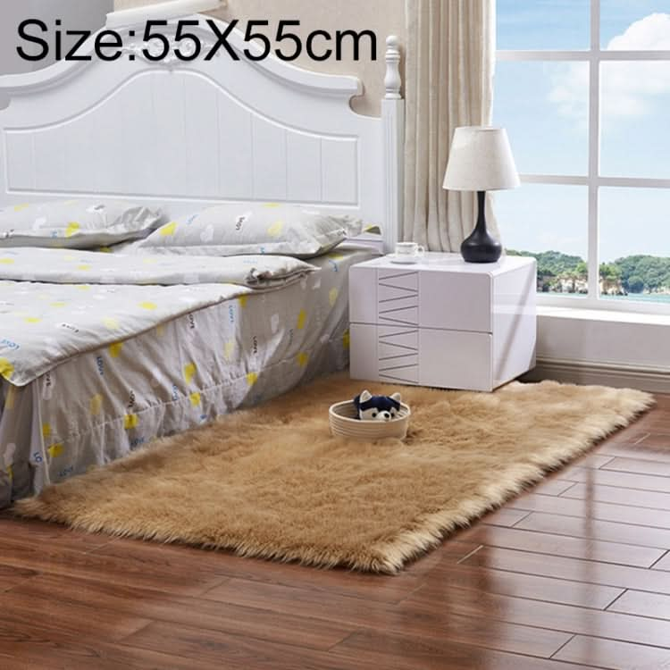 Luxury Rectangle Square Soft Artificial Wool Sheepskin Fluffy Rug Fur Carpet, Series 1 Reluova