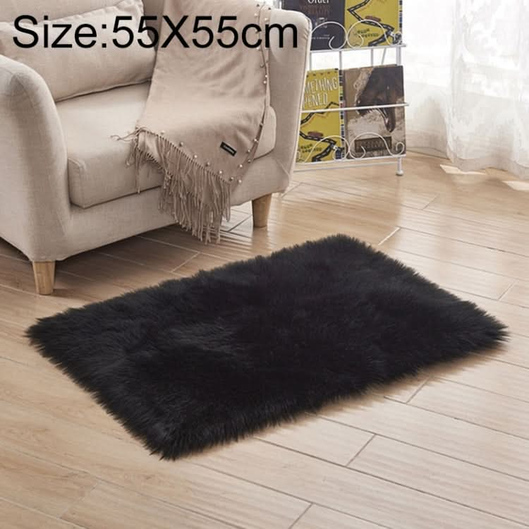 Luxury Rectangle Square Soft Artificial Wool Sheepskin Fluffy Rug Fur Carpet, Series 1 Reluova