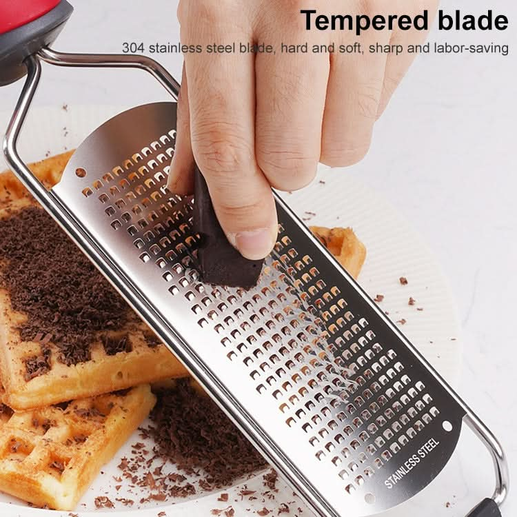 Cheese Grater Stainless Steel Blade Cheese Slicer Lemon Grater Chocolate Scraping Planer with Protective Cover - Reluova