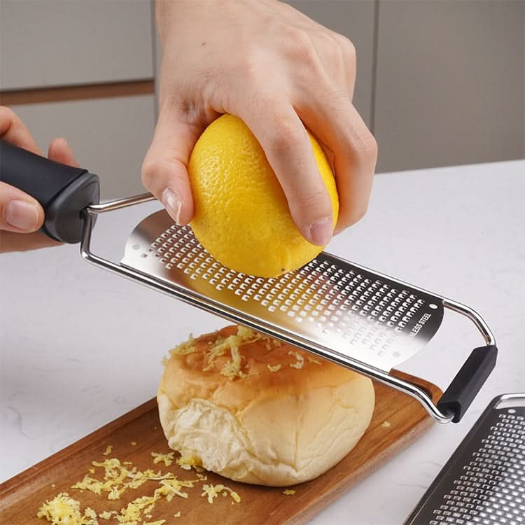 Cheese Grater Stainless Steel Blade Cheese Slicer Lemon Grater Chocolate Scraping Planer with Protective Cover - Reluova