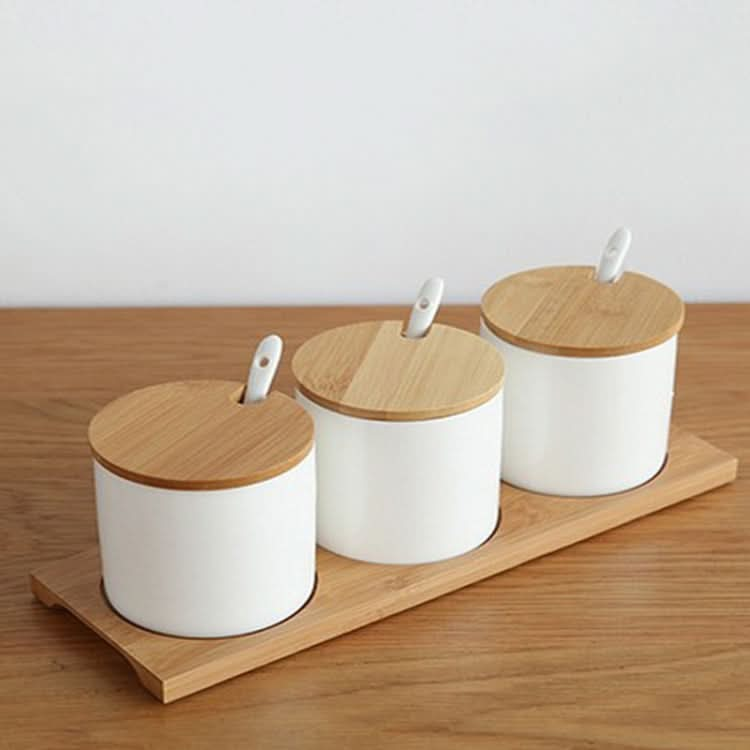 3pcs / Set Simple Life Creative Ceramics Kitchen Food Containers Organizer Jars For Spices Sugar-bowl Condiment Box Kitchen Storage Bottl-Reluova