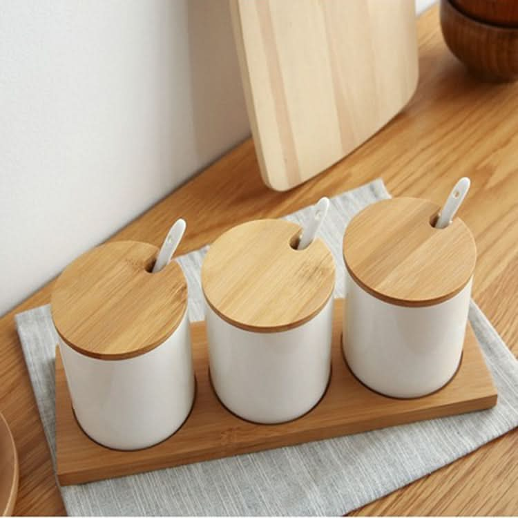 3pcs / Set Simple Life Creative Ceramics Kitchen Food Containers Organizer Jars For Spices Sugar-bowl Condiment Box Kitchen Storage Bottl-Reluova