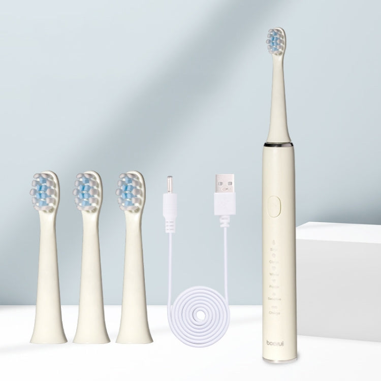 Boorui BR-Z5 USB Fast Charge Soft Toothbrush 5 Gear Sonic Electric Toothbrush